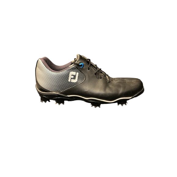 Footjoy DNA Helix men’s golf shoes spikes black leather size 8. Style 53318 - Picture 1 of 5